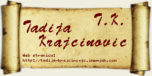 Tadija Krajčinović vizit kartica